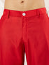 Men's Red Silk Blend Jacket Kurta And Pyjama Set